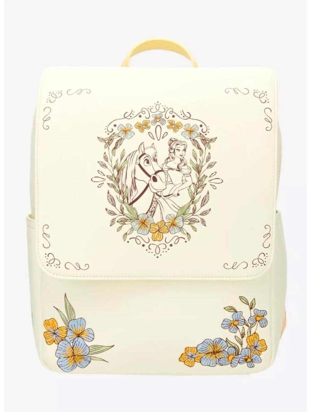 Disney Beauty and the Beast Belle & Philippe Floral Mini Backpack